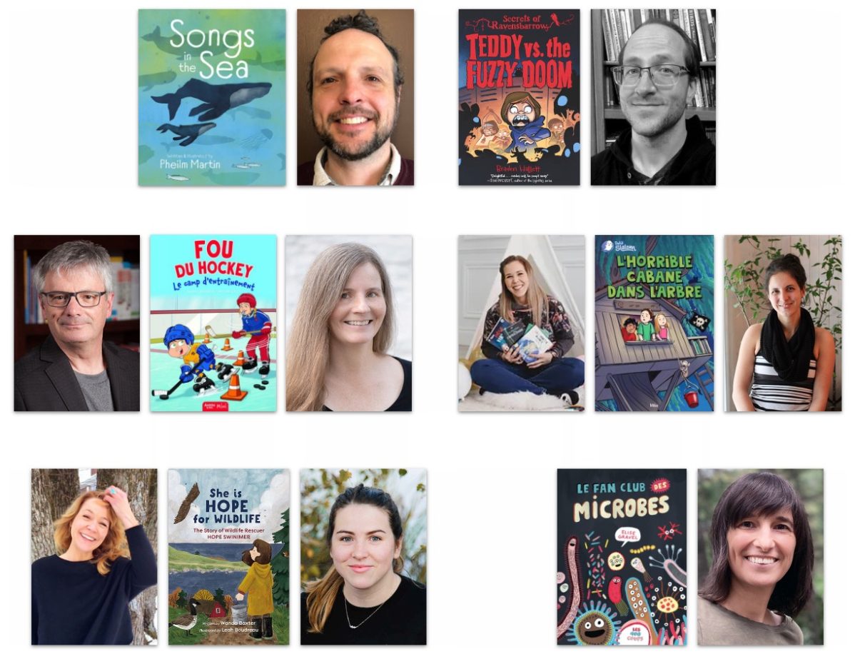 2026 Hackmatack winner photos with book covers.